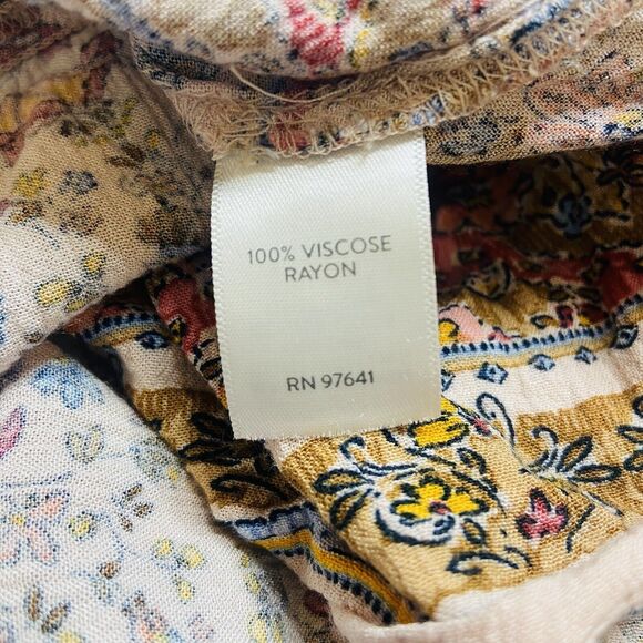 J. Jill Dress Size L Maxi Multi Floral Button Down Front Blush Pink Shirt Dress - Picture 7 of 13